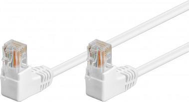 Goobay CAT 5eKabel łączący 1x 90 pod kątem,U/UTP, Biały - Długość kabla 1 m