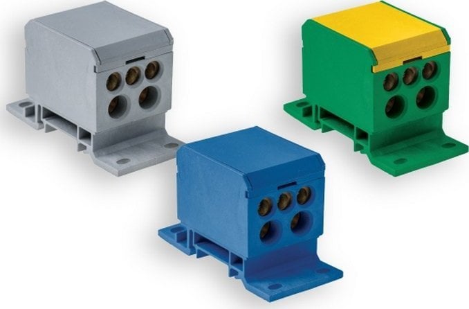 Pawbol Blok rozdzielczy 2x6-70mm2 / 2x2,5-50mm2 / 1x2,5-25mm2 : Kolor - żółto - zielony