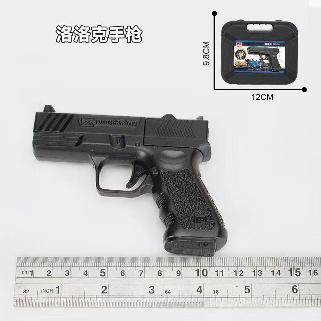 Pegaz Toys Czarny pistolet zabawkowy metalowy na kulki EDUKAMP (ZMI.W1807-1A)