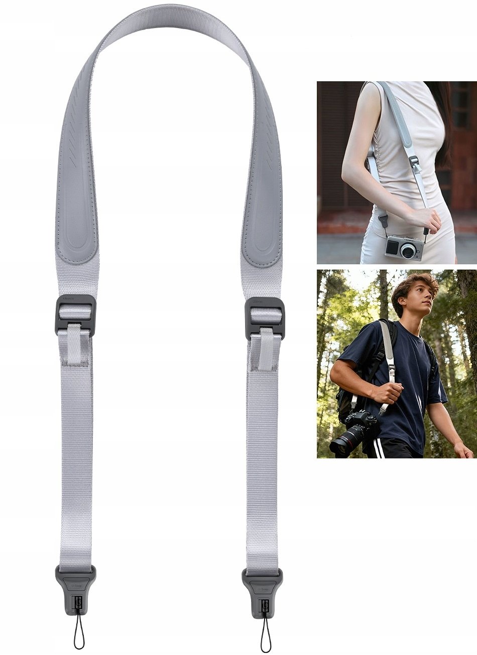 Pasek Na Szyję Ramię Anti-tangle U-snap Do 60kg Na Aparat Dslr Ulanzi Css1 / Sku: B195 / Srebrny