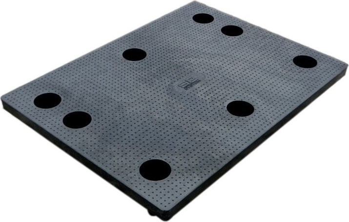 Becker Paleta plastikowa 1/2 Euro 800x600 mm, powierzchnia antypoślizgowa (kolor czarny)
