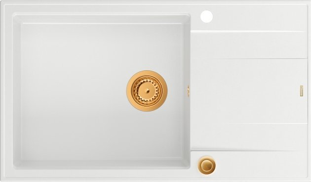 Zlewozmywak GraniteQ EVAN 136 XL zlewozmywak z syfonem Push to Open 1-komorowy z/o (860x500x210; kom...