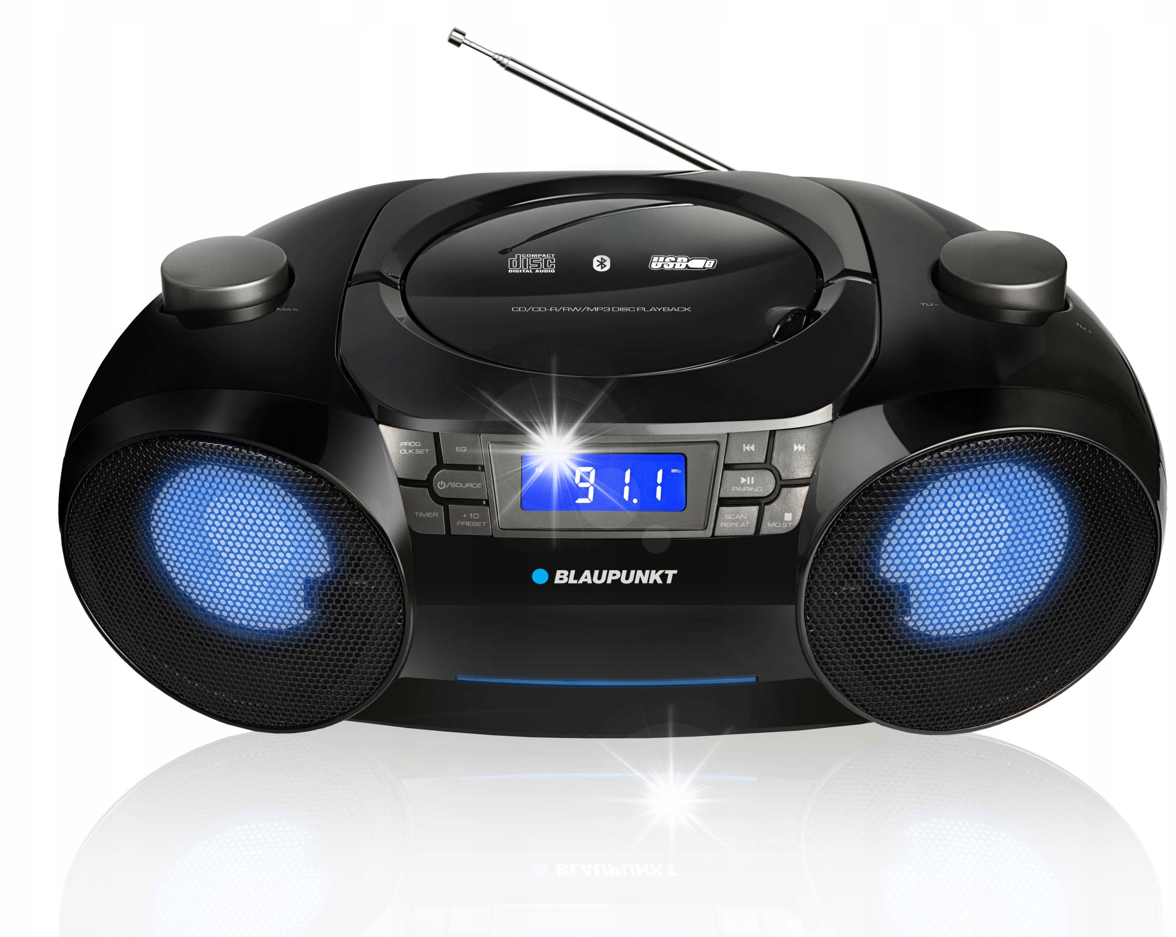 Radioodtwarzacz Blaupunkt Przenośny radioodtwarzacz BOOMBOX FM CD BLAUPUNKT BB31LED