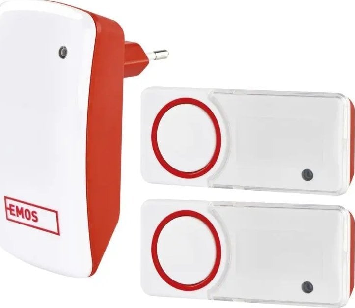 Emos Dzwonek bezprzewodowy Emos P5750.2T bezbateryjny przycisk