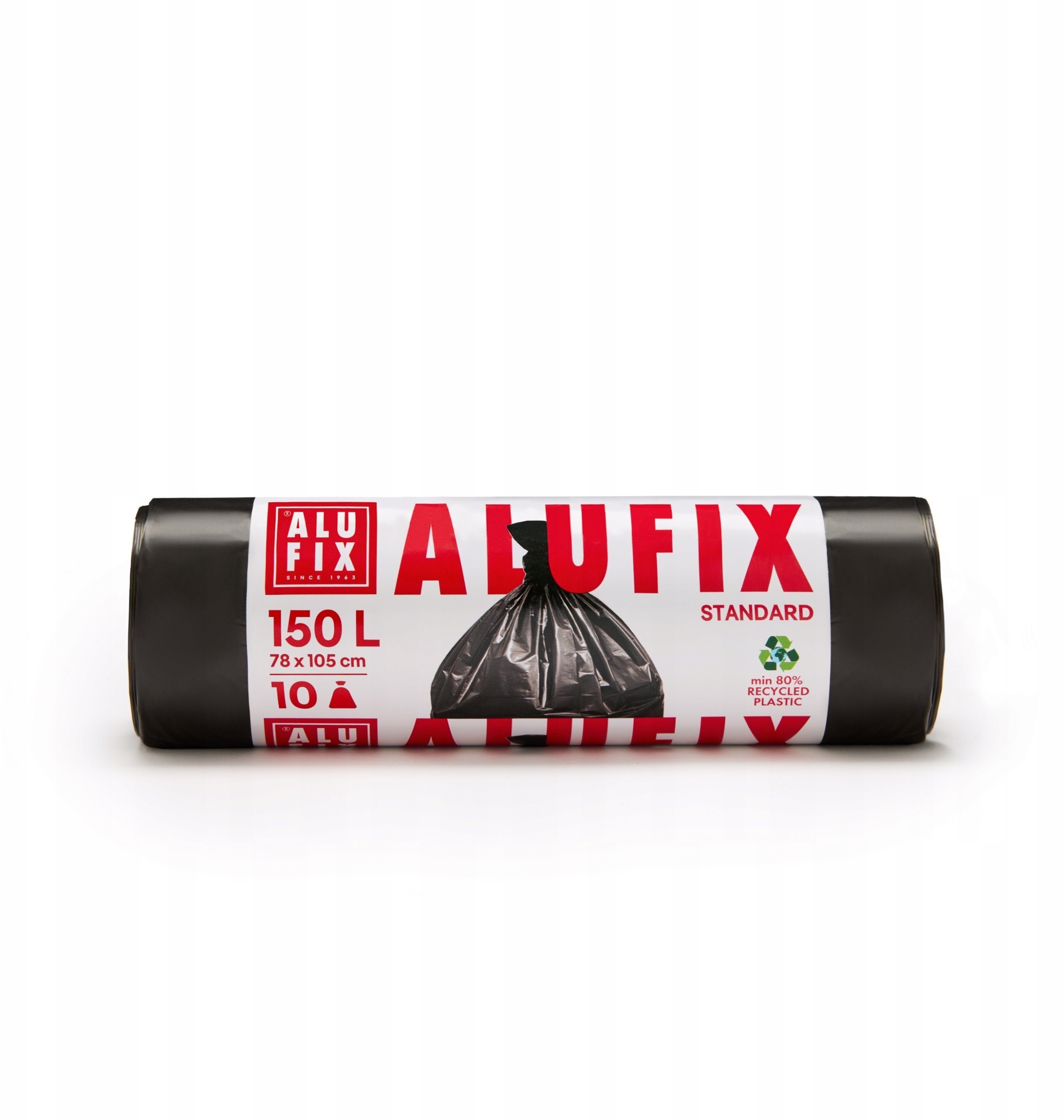 Worki na śmieci ALUFIX, LDPE, 150l, 10 szt., czarne