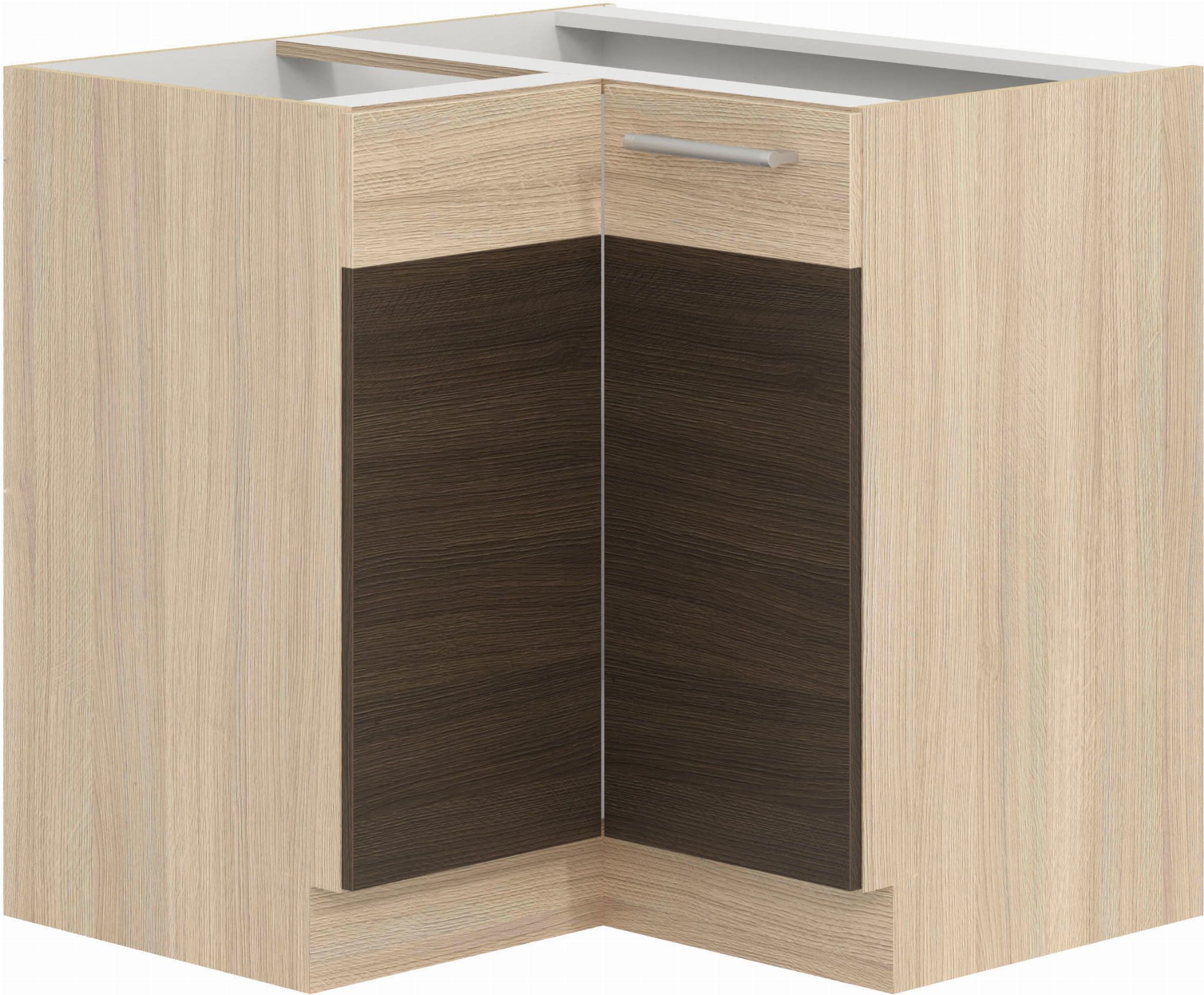 BogFran Szafka dolna narożna kuchenna stojąca MODENA MD21/D90NW ciemna rzeka