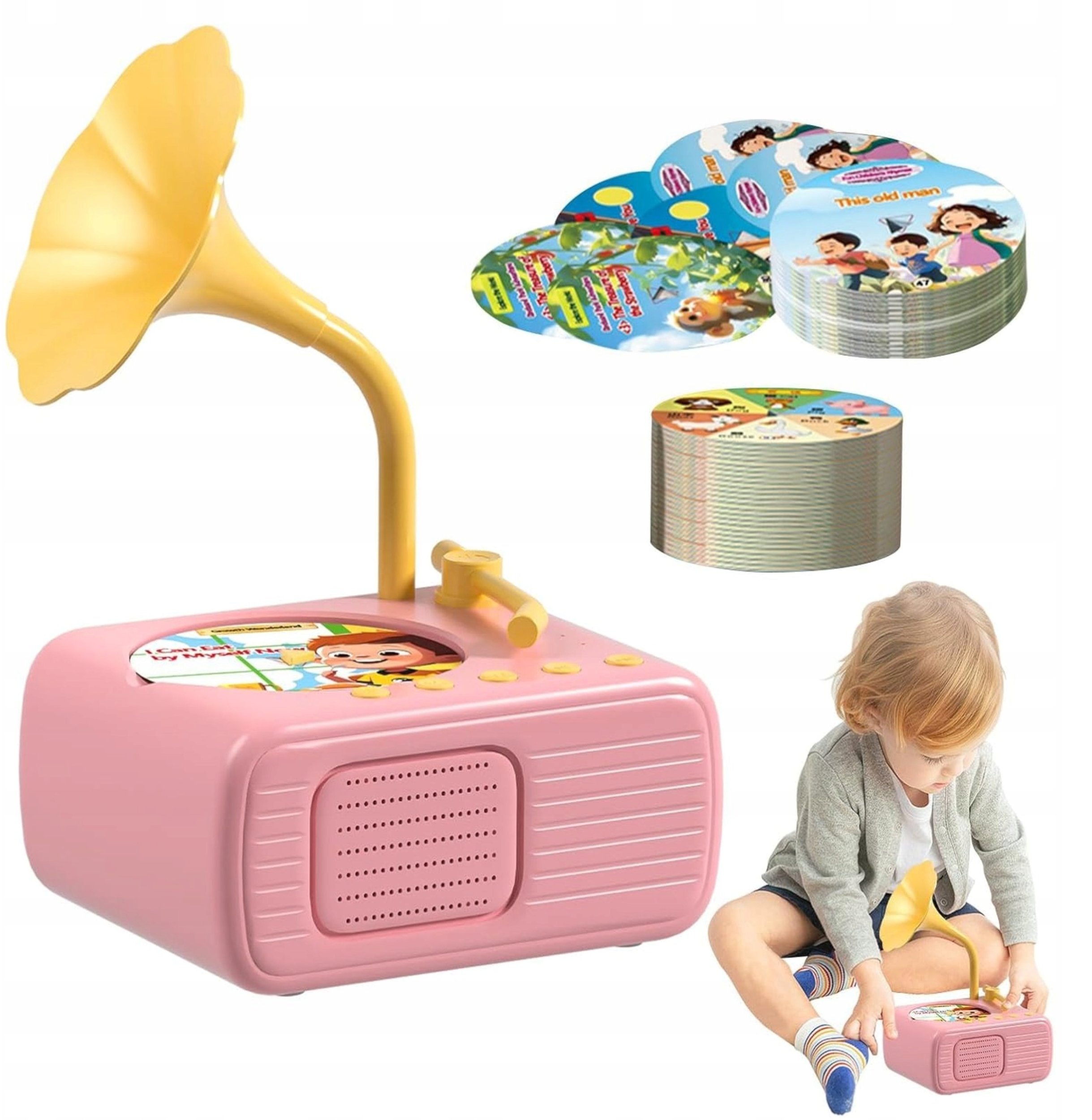 AMT GRAMOFON DLA DZIECI KONSOLA MIKSER MAGIC ZESTAW MUZYCZNY 96 KART