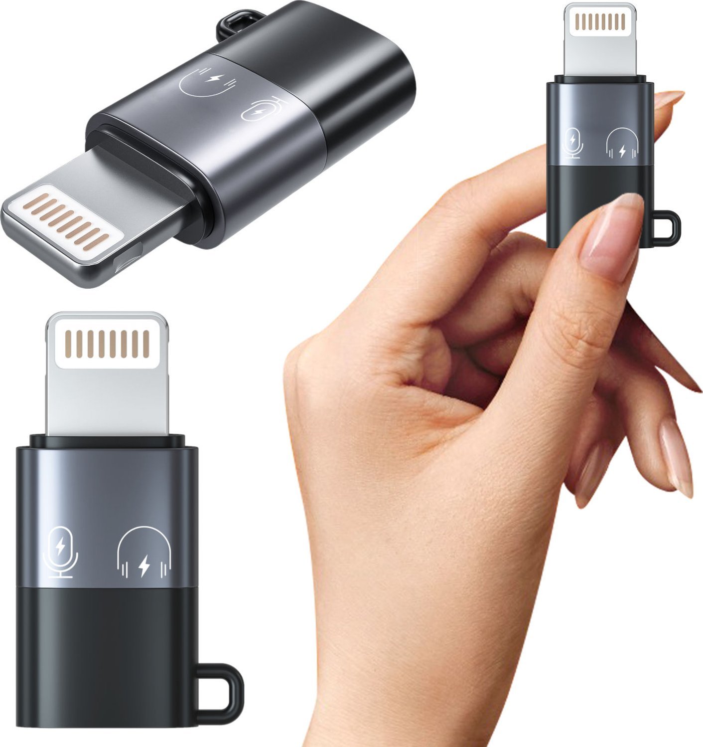 Adapter USB Mozos ASM-6 USB-C - Lightning Czarny (ASM-6)