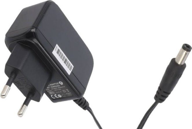 POS12100A: Wtyczkowy zasilacz Impulsowy 12V/1A/12W z wtykiem DC 2,1 x 5,5mm