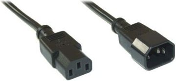 Фото - Кабель InLine Kabel zasilający  IEC C13 M/F, Czarny, 3m  (16632B)