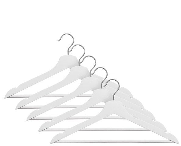 Domoletti WOODEN HANGER LSN001-W WHITE 5 PCS