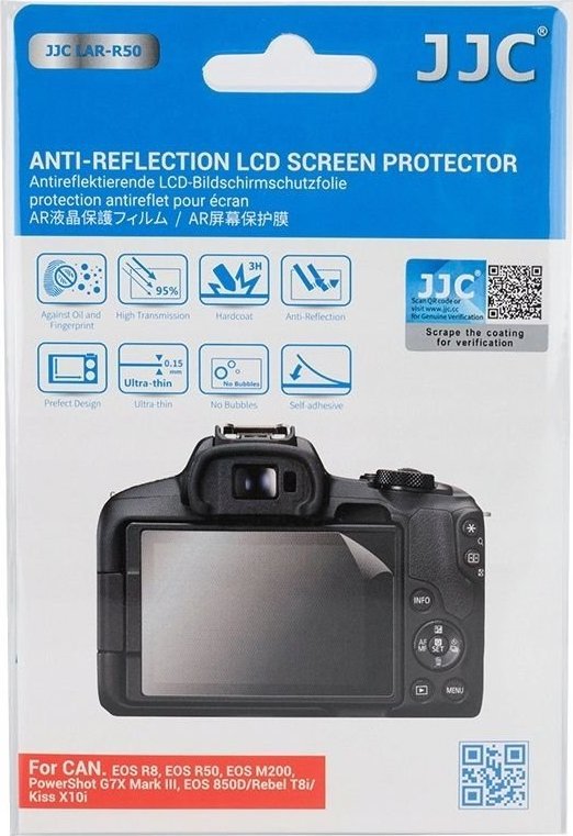 JJC Osłona na Ekran LCD do CANON EOS R8 R50 850D M200 Kiss X10i T8i G7X Mk III / LAR-R50