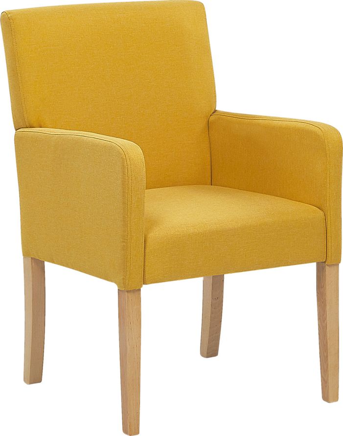 Zdjęcia - Krzesło Beliani  do jadalni żółte ROCKEFELLER 