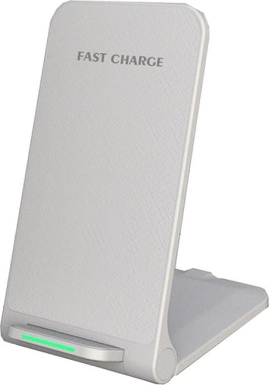 Ładowarka 1stCOOL 1stCOOL bezdrátová QI nabíječka H18, skládací stojánek, USB-C, bílá