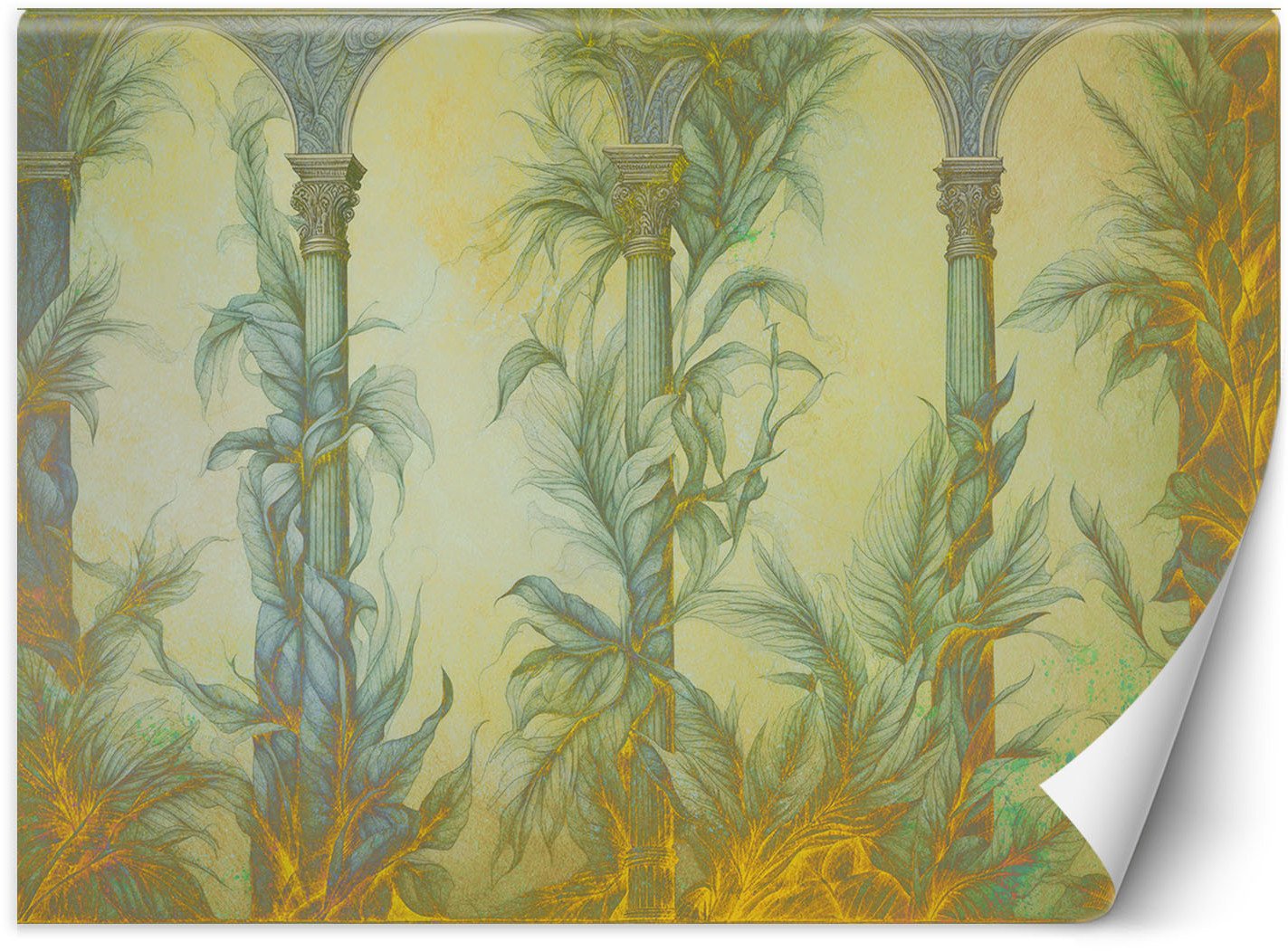 Feeby Fototapeta Kolumny i liście boho 100x70 small