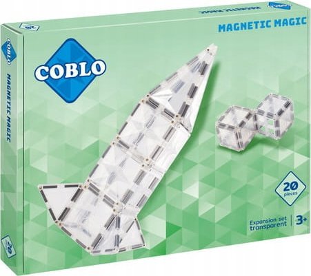 Magnetyczne klocki konstrukcyjne Transparent 20el.