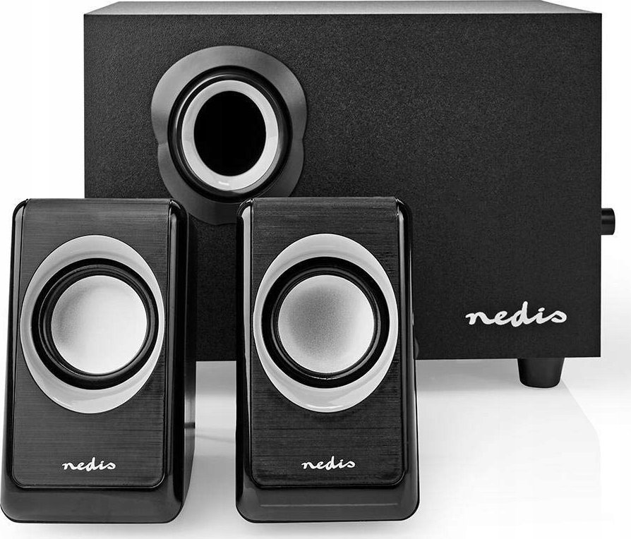 Głośniki komputerowe Nedis CSPR10021BK zestaw głośników 16 W PC Czarny 2.1 kan.
