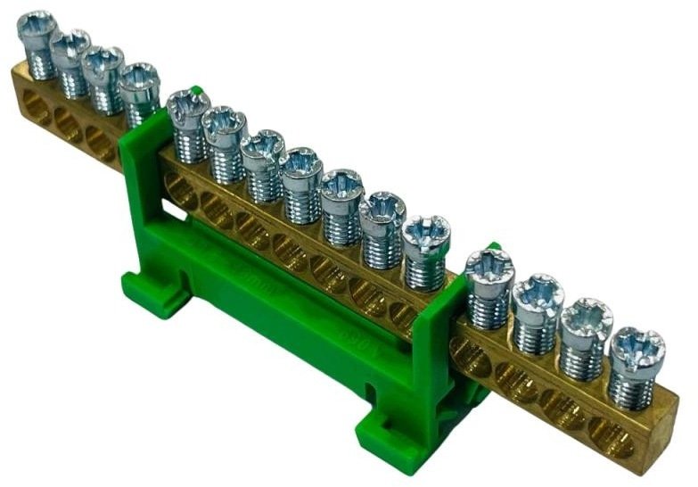 MOREK Listwa zaciskowa uziemiająca PE15 kolor zielony 15x16mm (MAD0015G33)