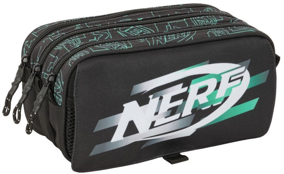 Piórnik Potrójny Nerf Game Czarny 21,5 x 10 x 8 cm