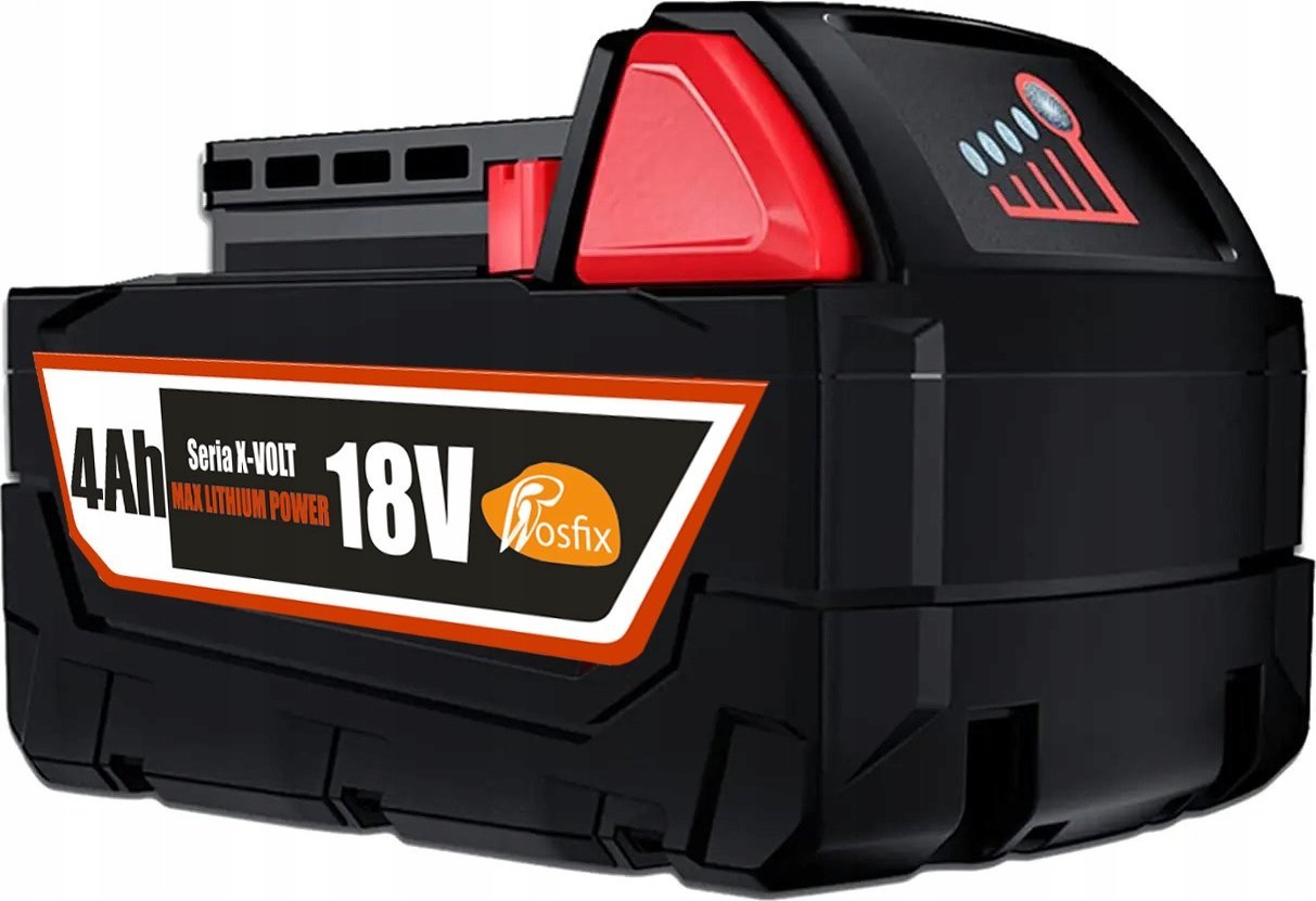 Rosfix Akumulator Max Lithium Power, Seria X-VOLT; 4Ah (10 sekcji) 18V - Zamiennik do Milwaukee