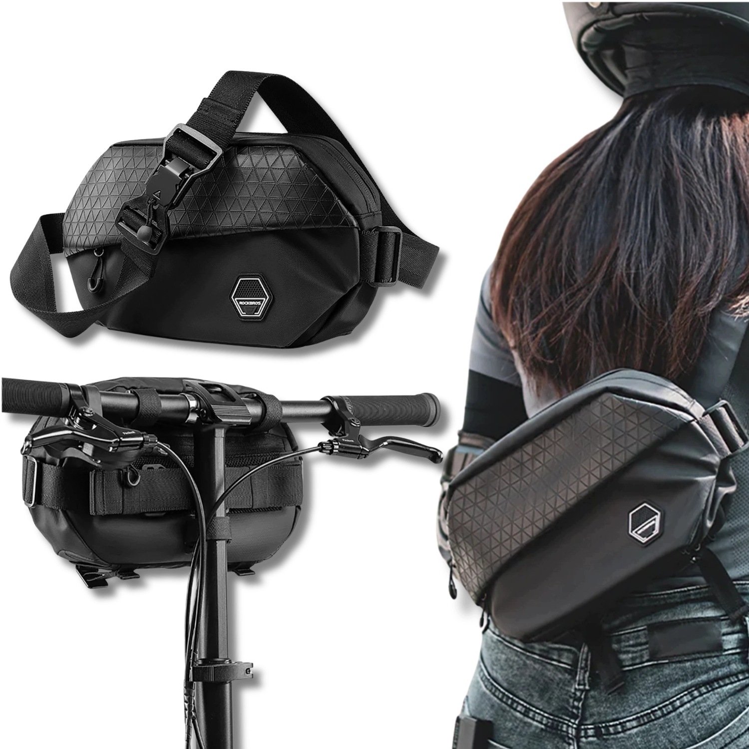 RockBros Torba H23 wielofunkcyjna wodoodporna 3.5 l - czarna (5907769391668)