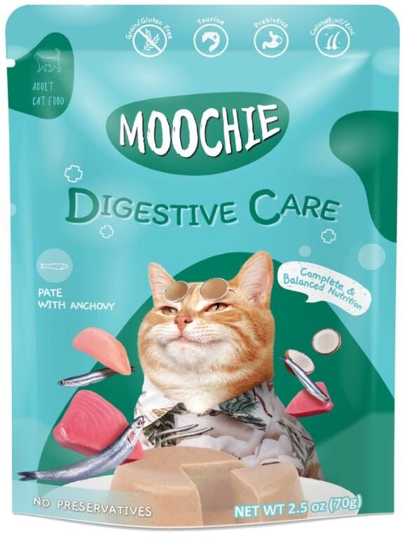 Butchers MOOCHIE Digestive Care With Anchovy 70g opieka nad układem pokarmowym
