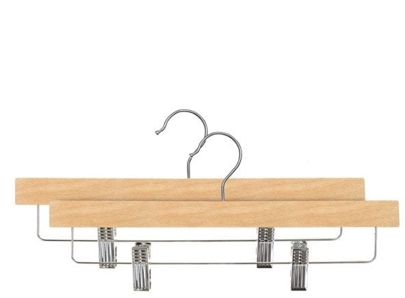 Domoletti WOODEN PANTS HANGER LST017 NATURAL 2PCS