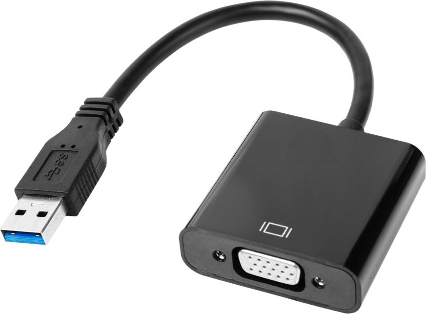Adapter USB Quer KOM0984 USB-A - VGA Czarny (Quer)
