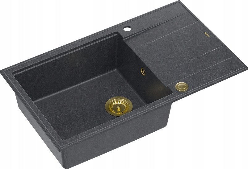 Zlewozmywak GraniteQ EVAN 136 XL zlewozmywak z syfonem Push to Open 1-komorowy z/o (860x500x210; kom...