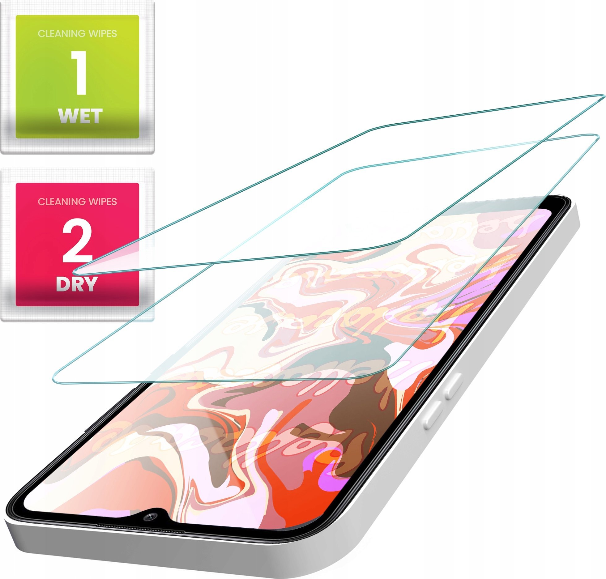 Hello Case 2-PAK Szkło Hartowane do Oppo A18 (szybka 9H, płaskie 2.5D, ochronne)