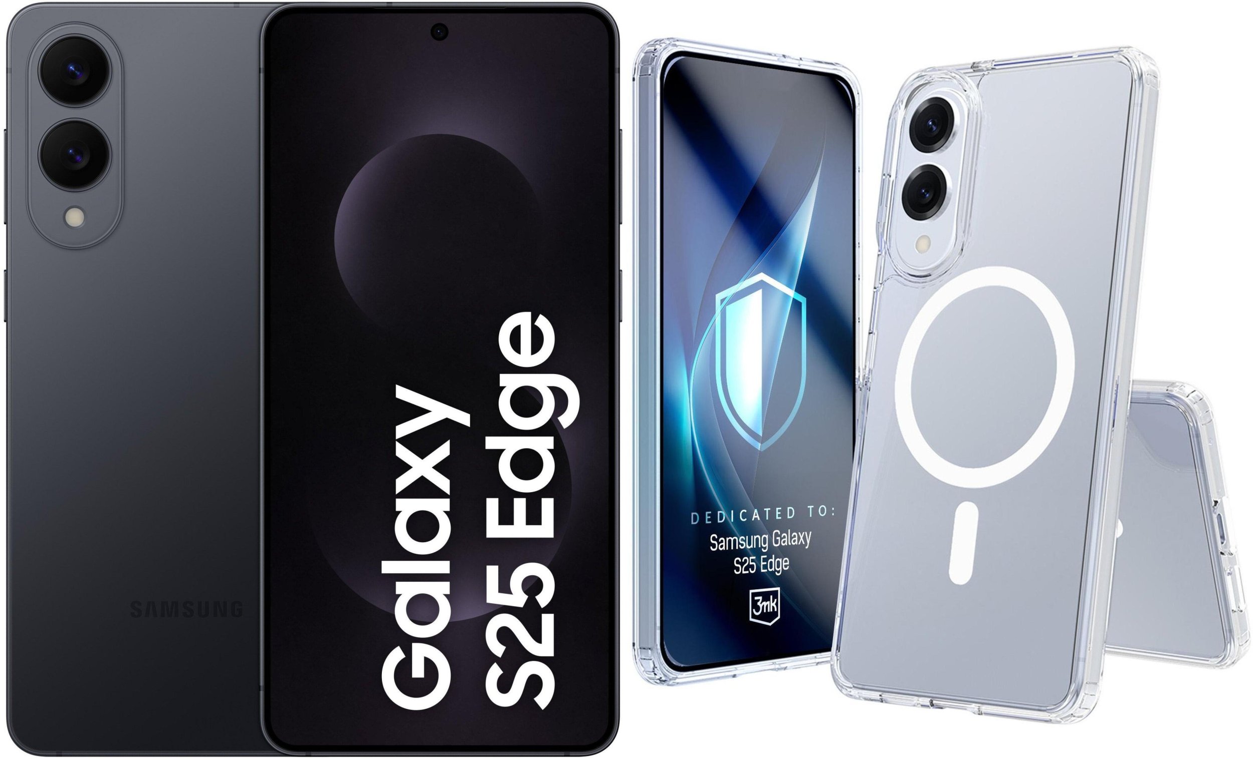 Smartfon Samsung Galaxy S25 Edge 5G 12/256GB Czarny (SM-S937BZKDEUB) + Etui Armor MagCase