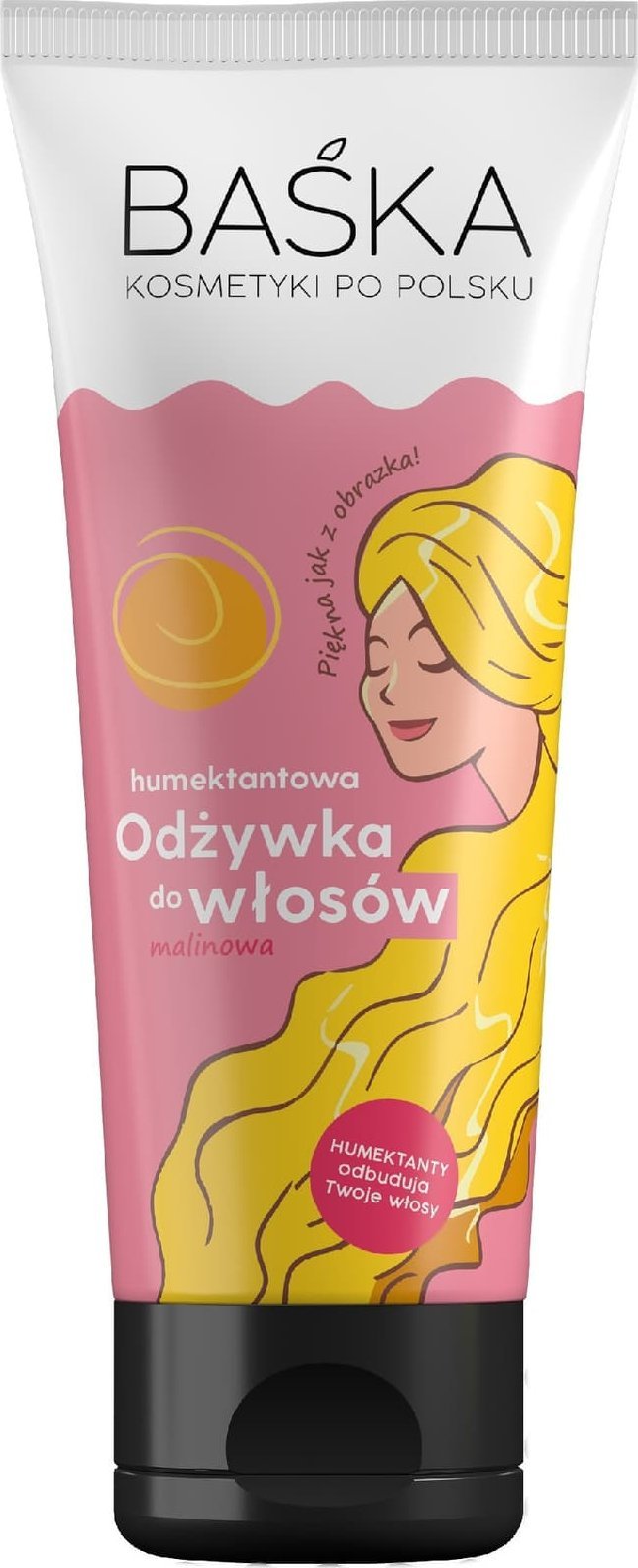 Solverx BAŚKA Kosmetyki Po Polsku Humektantowa Odżywka do włosów - malinowa 250ml