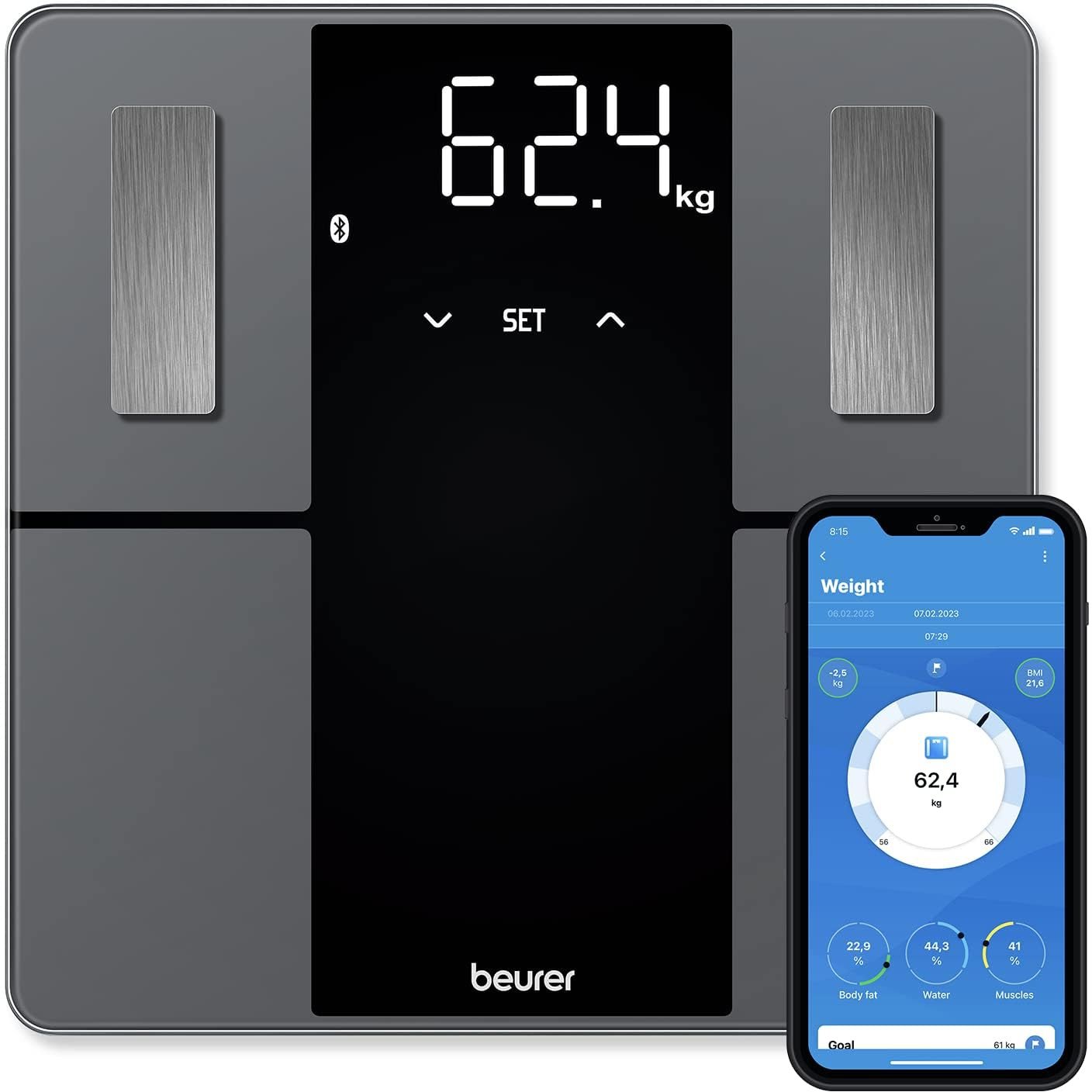 Waga łazienkowa Herdegen Beurer Super Black Edition Bluetooth melna - Diagnostiskie elektroniskie sv...