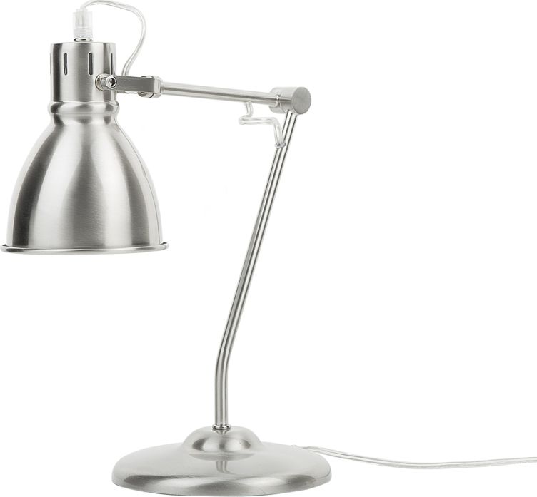 Zdjęcia - Lampa stołowa Beliani   Lampa biurkowa regulowana metalowa srebrna MONSAN 