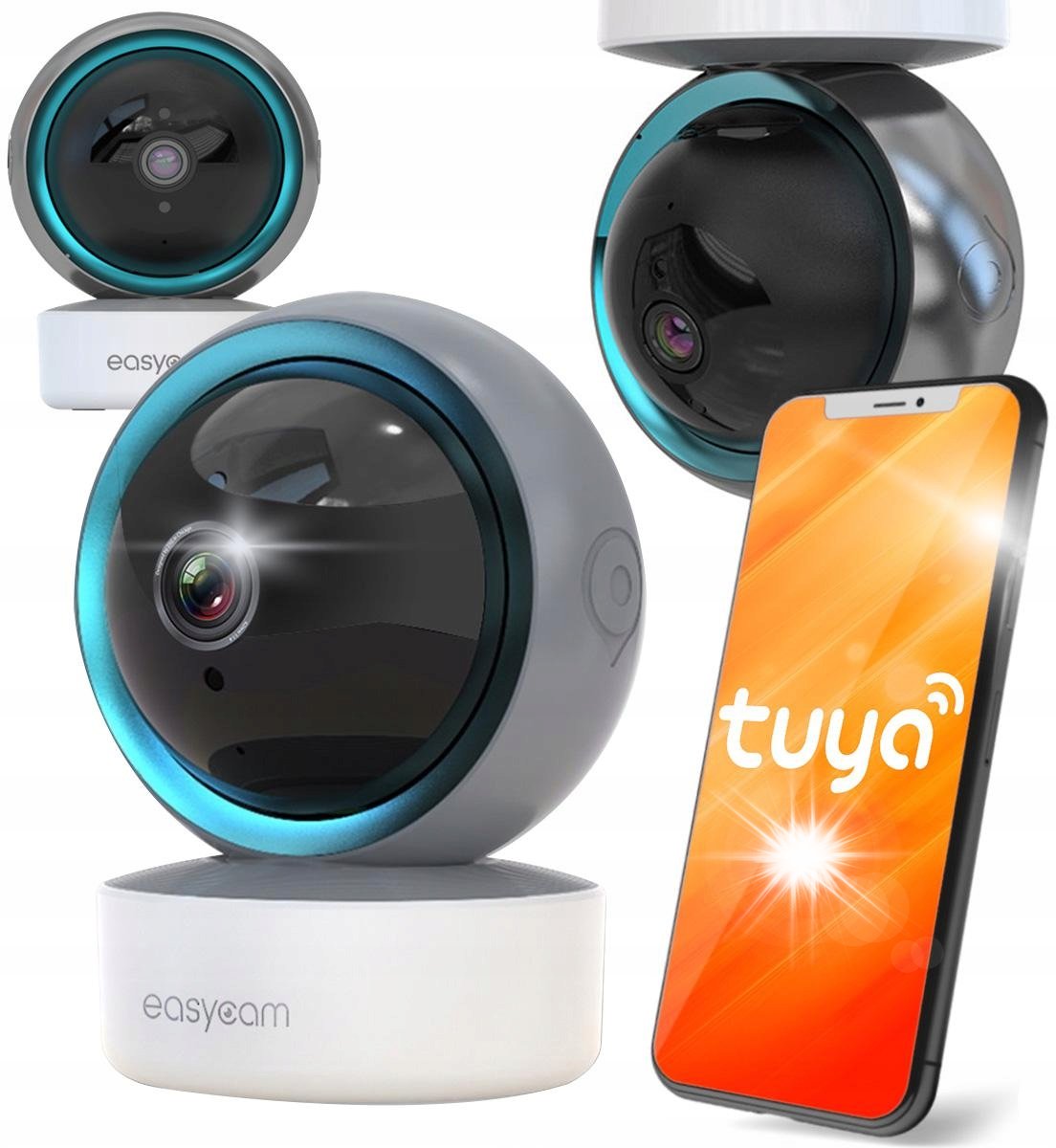 Kamera IP EASYCAM Kamera IP EasyCam wewnętrzna obrotowa WiFi Tuya 4MP EC-4GD6IR-C
