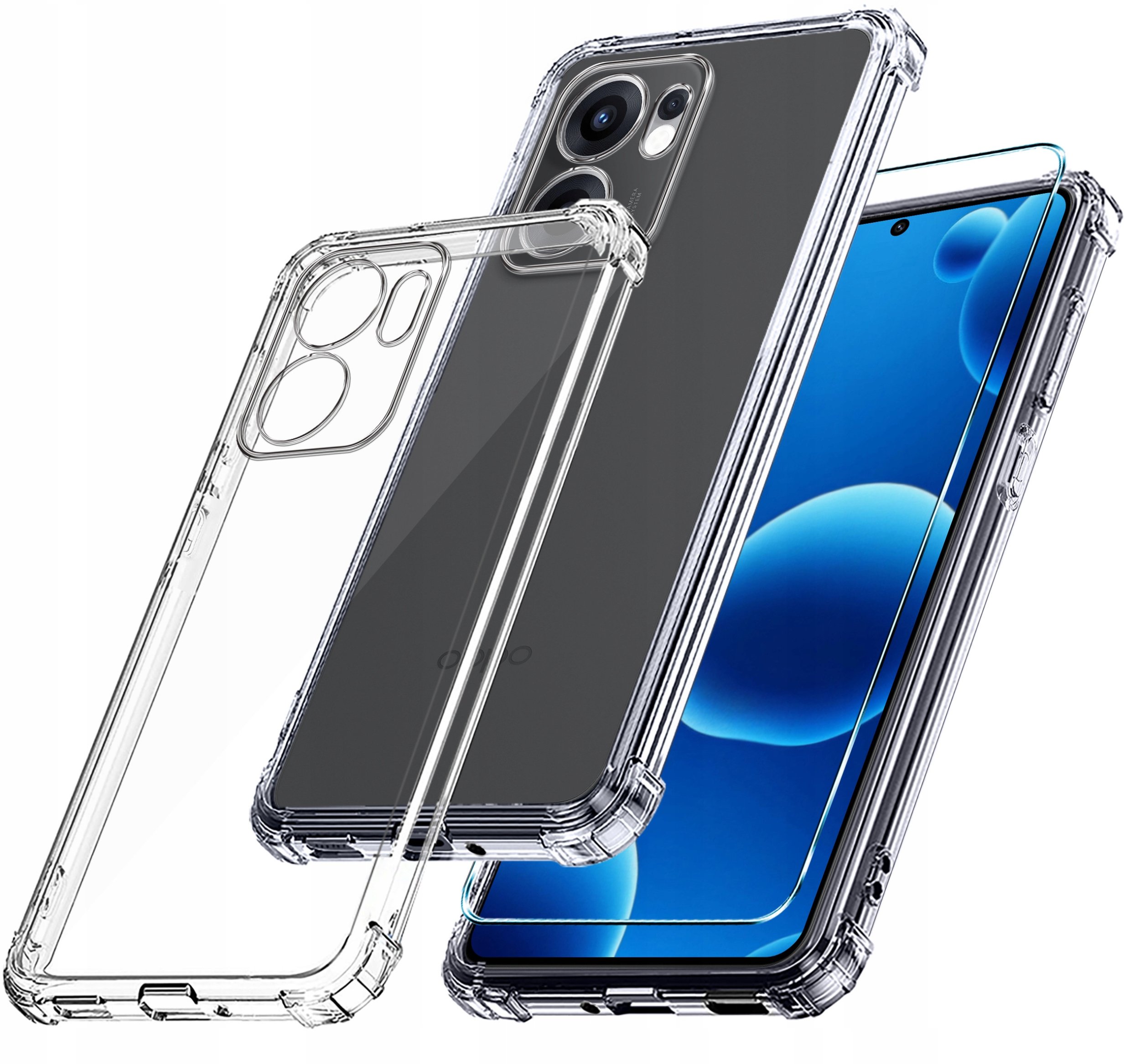 krainaGSM Etui do Oppo Reno 13 FS 5G | F 5G PANCERNE CASE SILICON GUMOWE SLIM SZKŁO