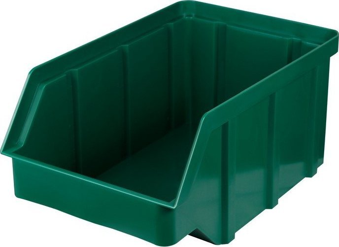 qBox Pojemnik plastikowy warsztatowy z polipropylenu standardowego. Wym: 156x100x75mm (kolor: zielony)