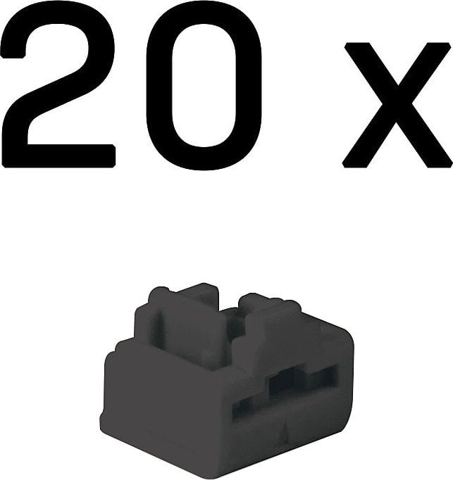Lindy 47892 bloker portów Blokada portu RJ-45 Czarny Kopolimer akrylonitrylo-butadieno-styrenowy (ABS) 20 szt.