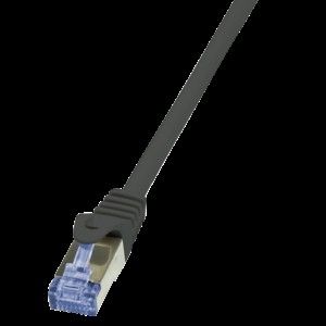 Zdjęcia - Kabel LogiLink Patch Cable, cat. 6A, S/FTP, 15,0 m, black shielded (PIM 