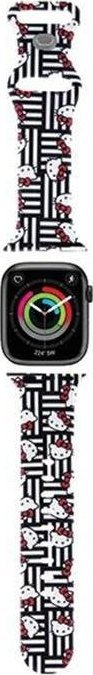 Hello Kitty Silicone Heads & Stripes - Pasek do Apple Watch 38/40/41 mm (czarny)