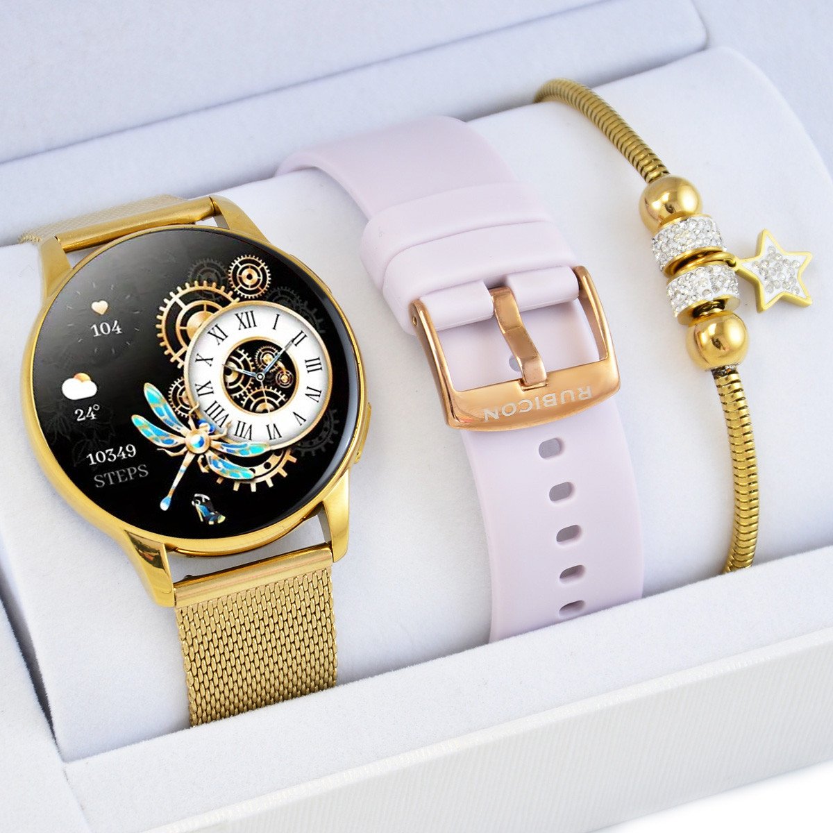 Smartwatch Rubicon Zestaw damski smartwatch damski Asturia + bransoletka