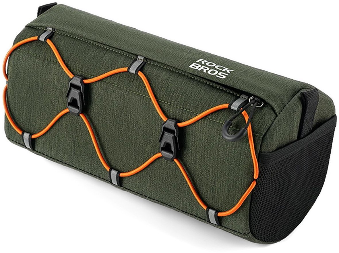 RockBros Torba rowerowa mocowana na kierownicę 2.2l - zielona Torba rowerowa mocowana na kierownicę ...
