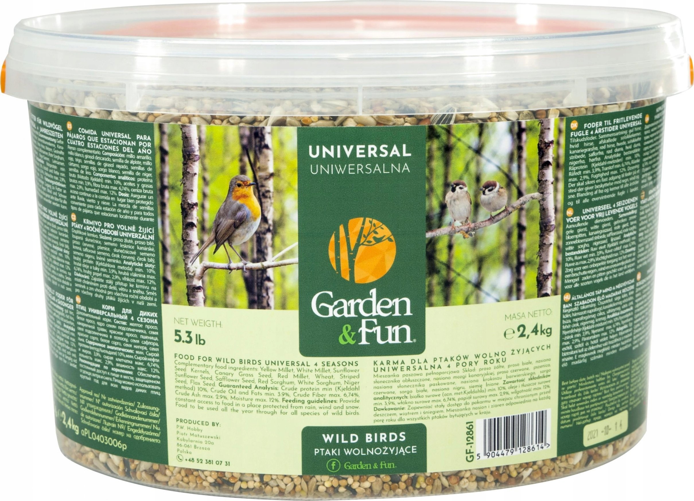 Garden&Fun Karma dla ptaków dzikich zimujących Garden 2,4 kg uniwersalny