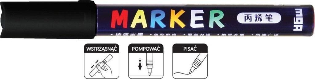 MG Marker akrylowy 1-2mm czarny (6szt) M&G