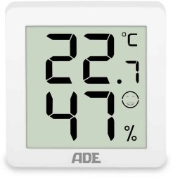 ADE Termometr z higrometrem, 3 szt., 4,5 x 1,5 x 4,5 cm, biały