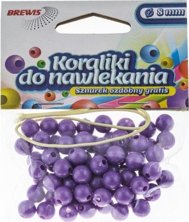 BREWIS Koraliki do nawlekania 8mm K8-6 fiolet. Brewis