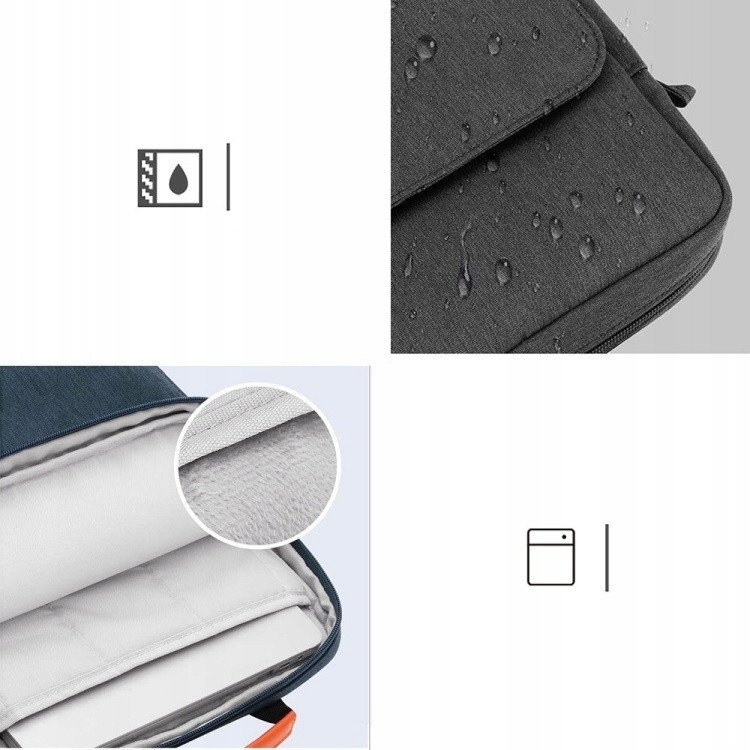 Torba Torba Etui Case handbag na laptopa 13 13,3 cali szara