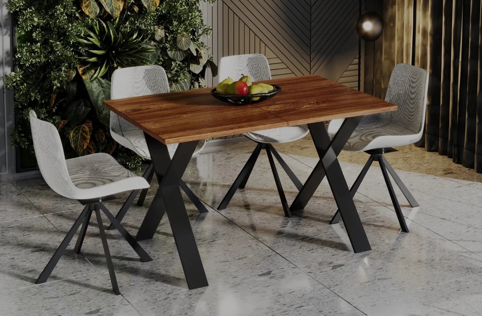 Stół rozkładany X 130(210)x80 dąb stirling ENDO