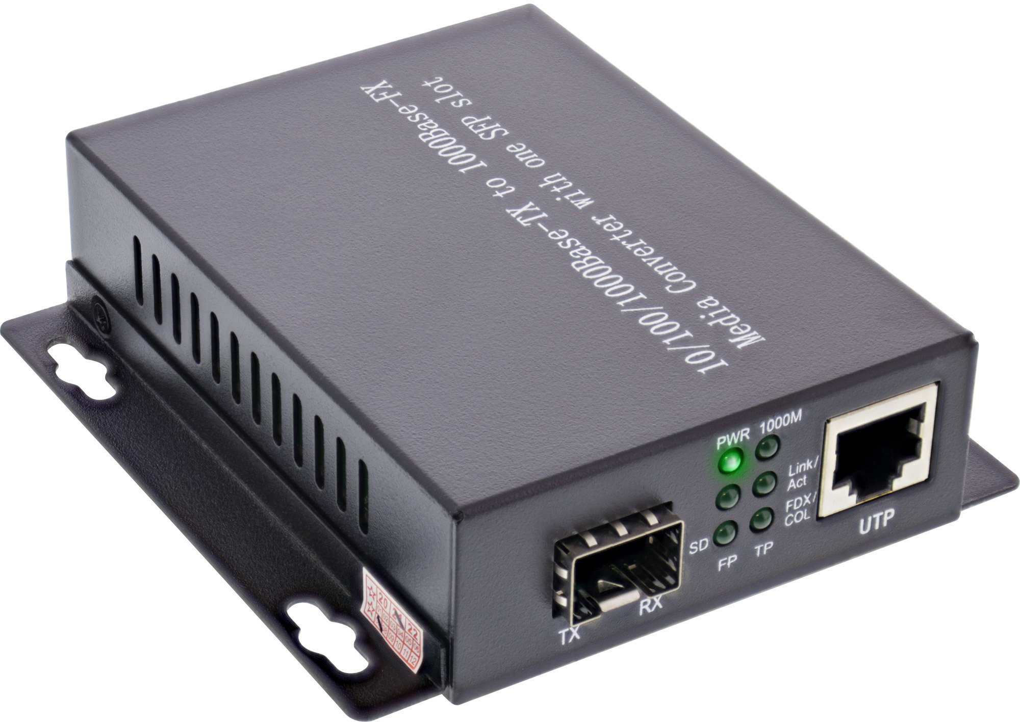 Konwerter światłowodowy InLine InLine® Network Media Converter 10/100/1000Mb/s TP to SFP FO (for LC Duplex), SM, 20km