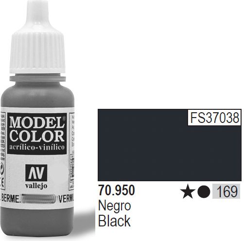 Vallejo Farba Nr169 Black Matt 17ml - 70950